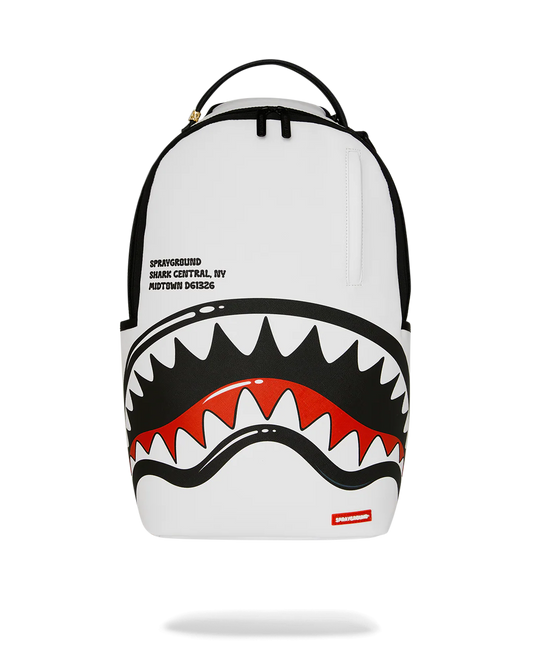 Sprayground "Shark Central Bubble Shark" Backpack - White