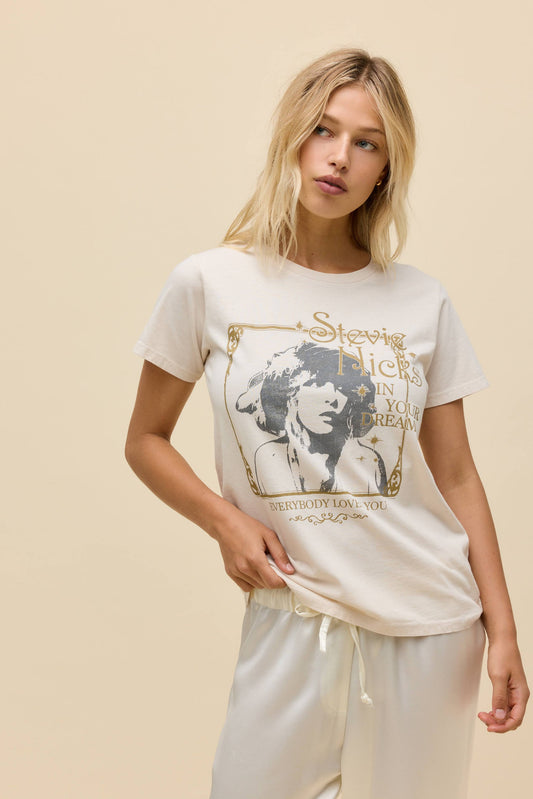 Daydreamer "Stevie Nicks In Your Dreams Encore Tee" Womens - Dirty White