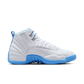 Air Jordan "12 Retro" M - White / University Blue / Metallic Silver