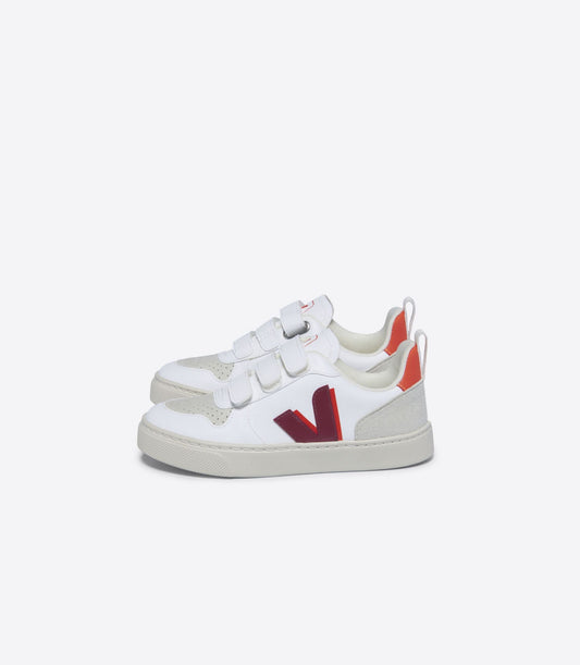 Veja "Small V-10 CWL" K - White / Marsala / Orange / Flou