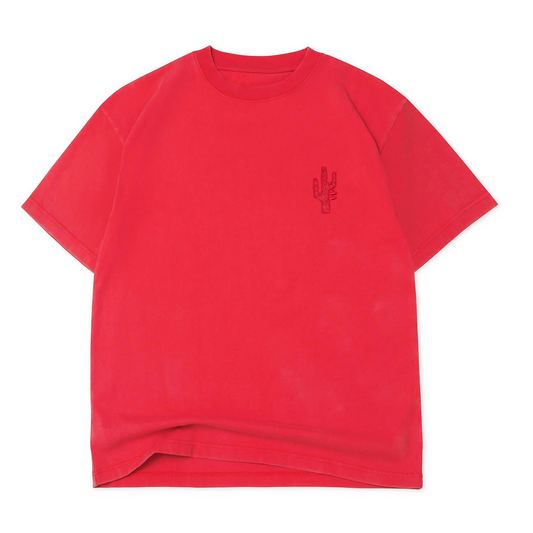 Manor "Classic Embroidered T-Shirt" Mens - Cherry / Cherry