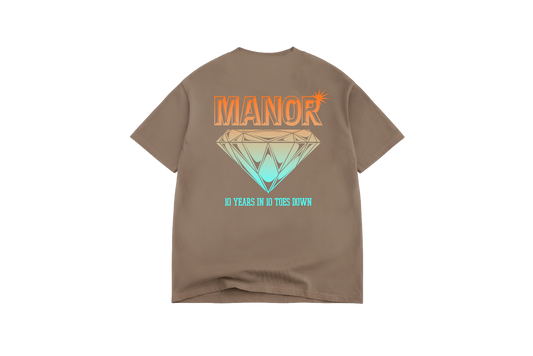 Manor "10 Years In Hangtime T-Shirt" Kids - Milk Chocolate
