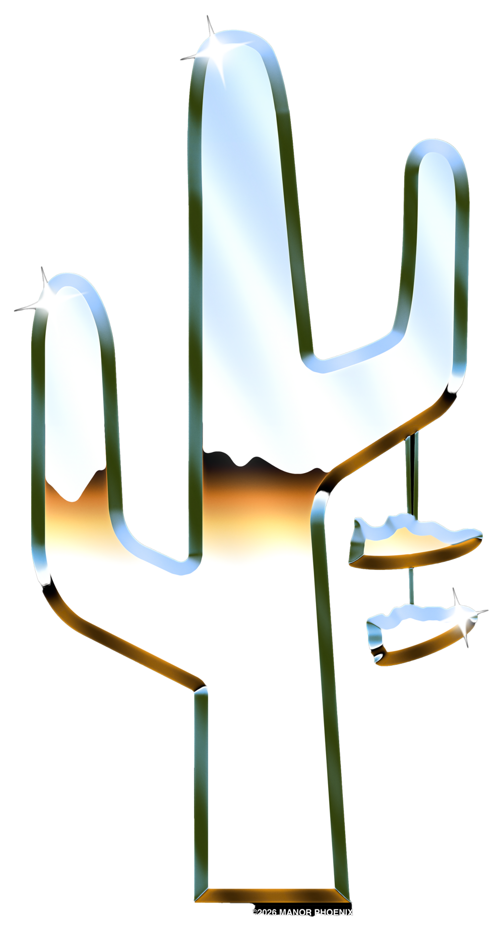 Manor Hangtime Sticker - Chrome