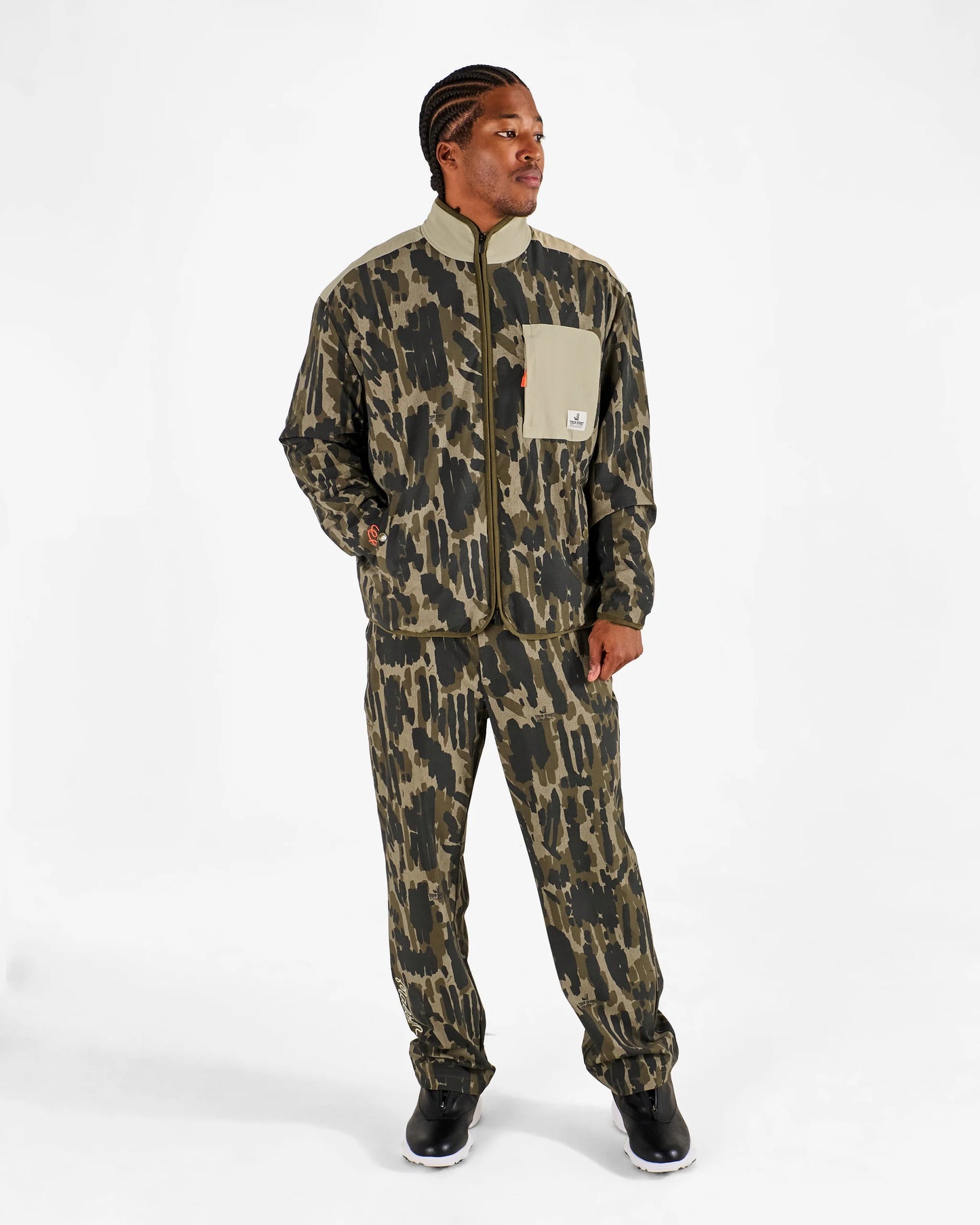 Malbon "Condor Tour Divot Camo Pant" Mens - Bark Camo