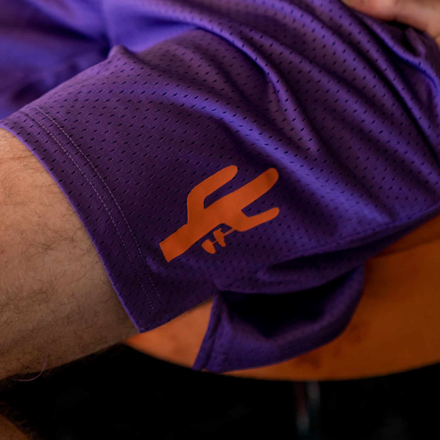 Manor  "Mesh Gym Shorts" M - Purple / Orange