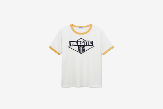 DayDreamer "Beastie Boys Logo 84-86 Ringer T-Shirt"  W - White / Yellow