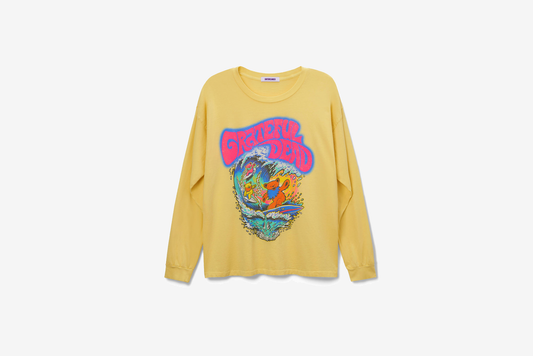 DayDreamer "Grateful Dead Surf Bears " L/S T-Shirt W - Yellow Bloom