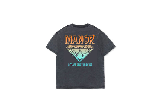 Manor "10 Years In Hangtime T-Shirt" Kids - Vintage Black