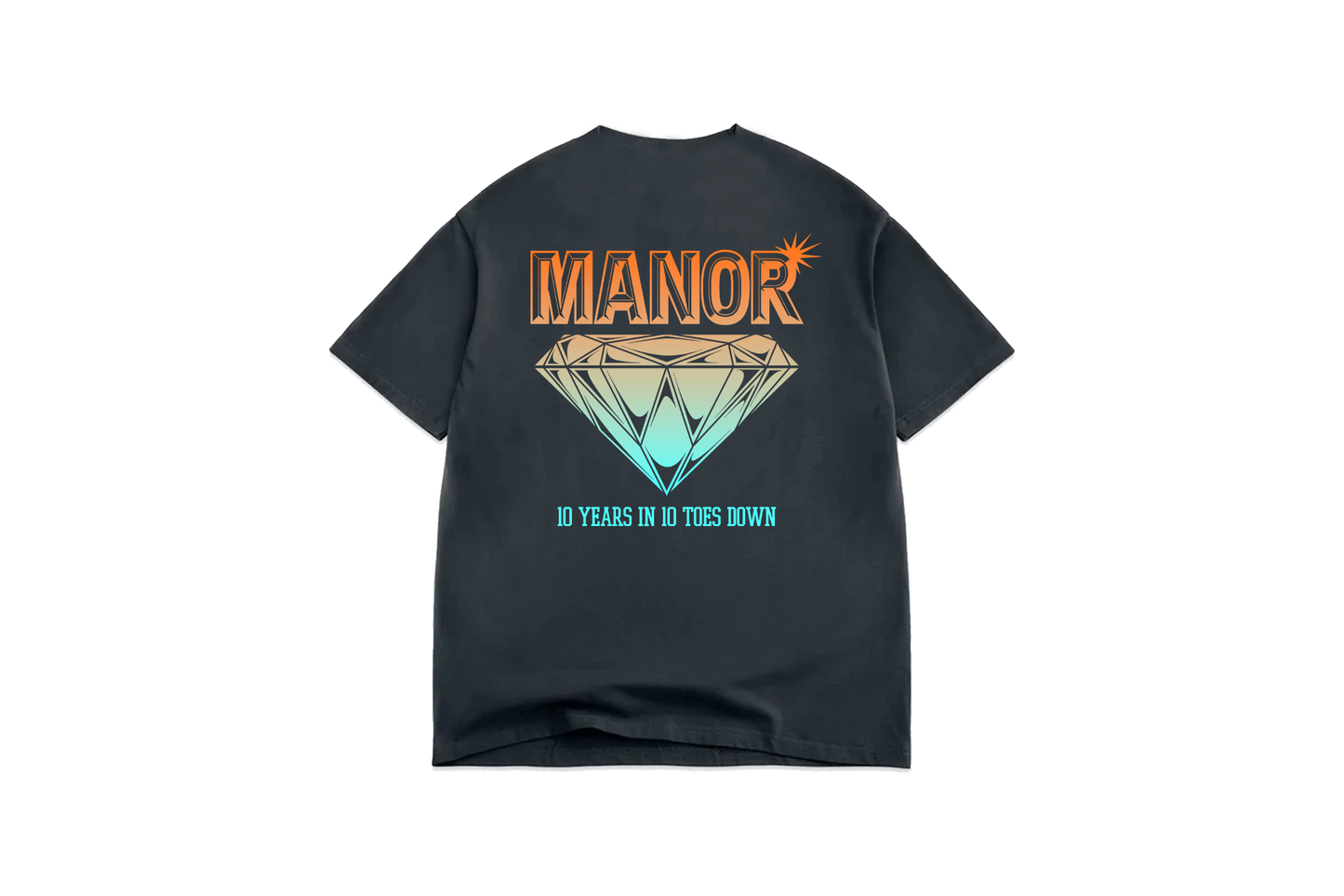 Manor "10 Years In Hangtime T-Shirt" Kids - Vintage Black