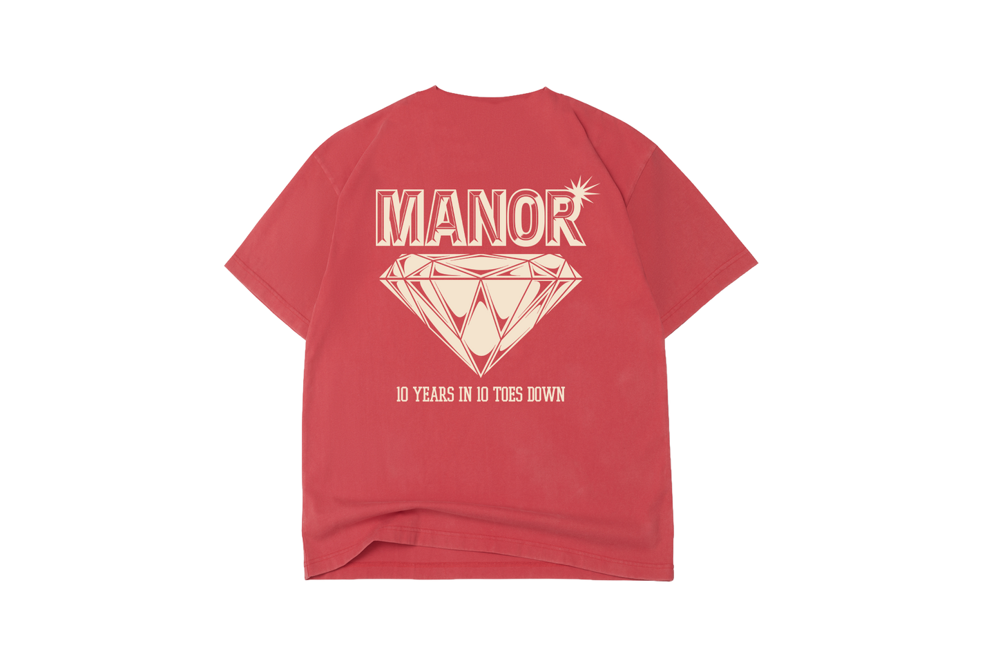 Manor "Diamond T-Shirt" Mens - Cherry / Sail