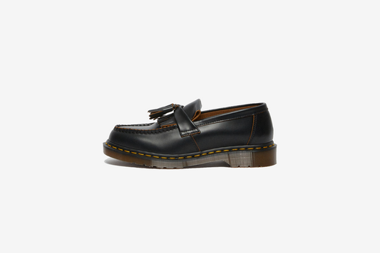 Dr. Martens "Adrian Made in England Quilon Leather Tassel Loafer" M - Black Quilon