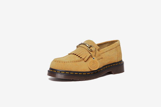 Dr. Martens "Adrian Snaffle Repello Emboss Suede Kiltie Loafers" M - Autumn Spice