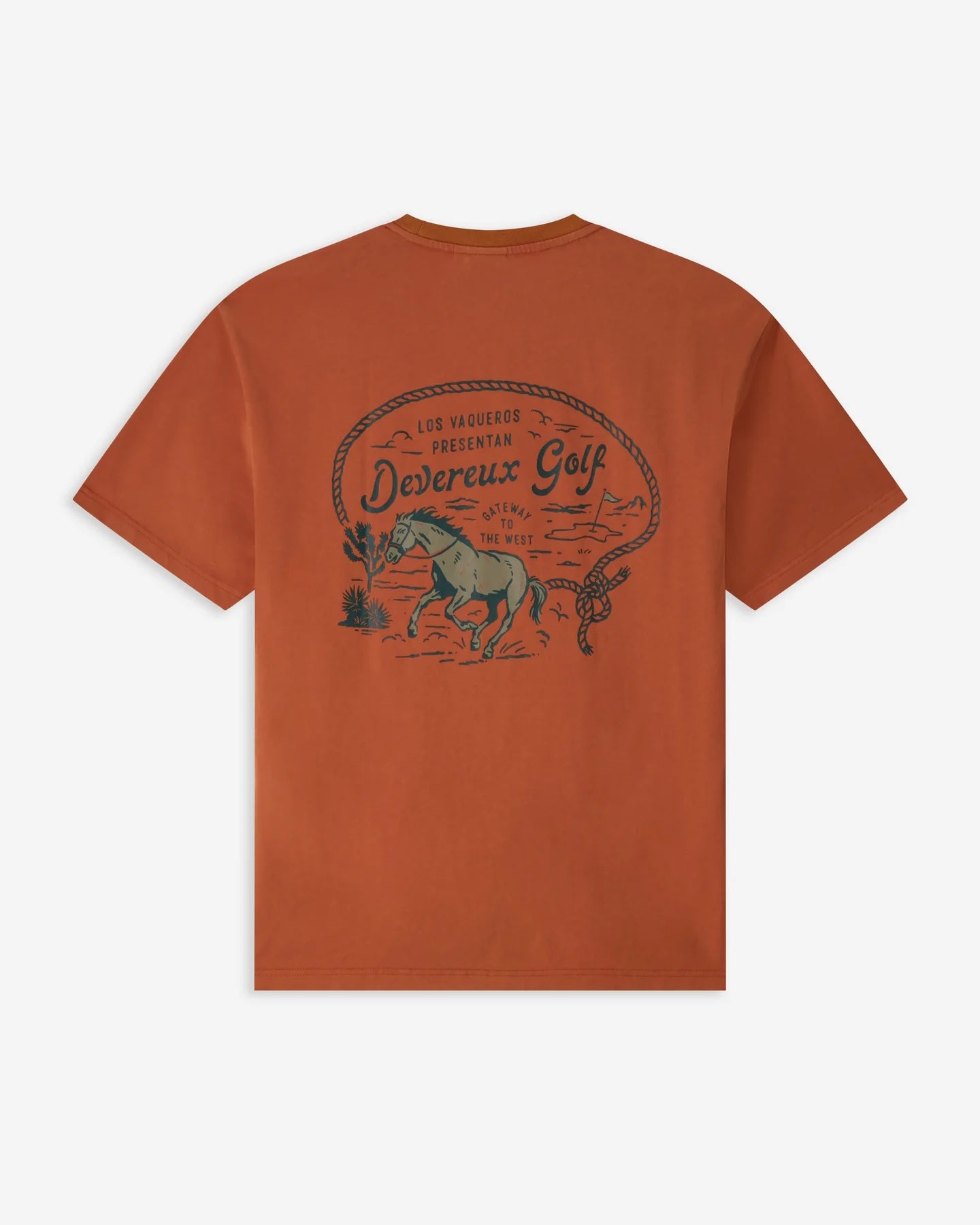 Devereux Golf "Los Vaqueros Tee" Mens - Salmon