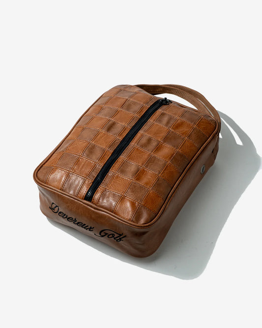 Devereux "Checkered Shoe Bag" - Tan
