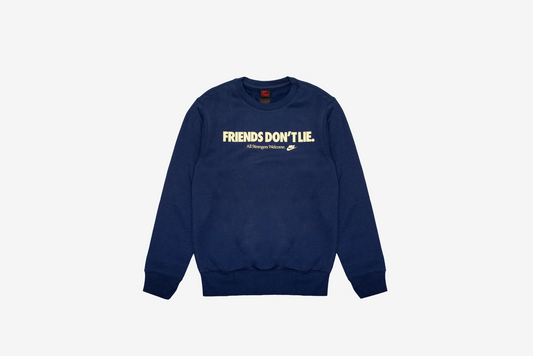 Nike "Stranger Things Crewneck" M - Midnight Navy / Yelllow