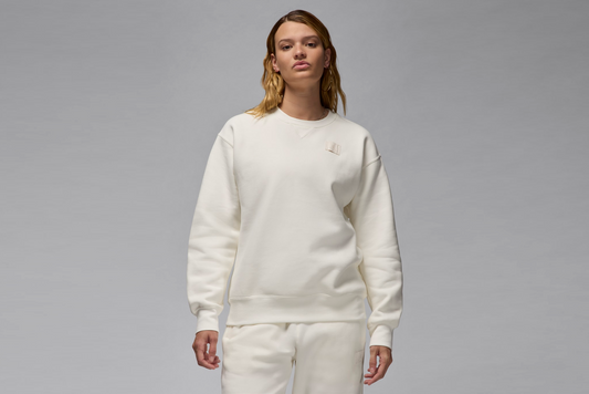 Jordan "Flight Fleece Crewneck Sweatshirt" W - Sail / Legend Light Brown