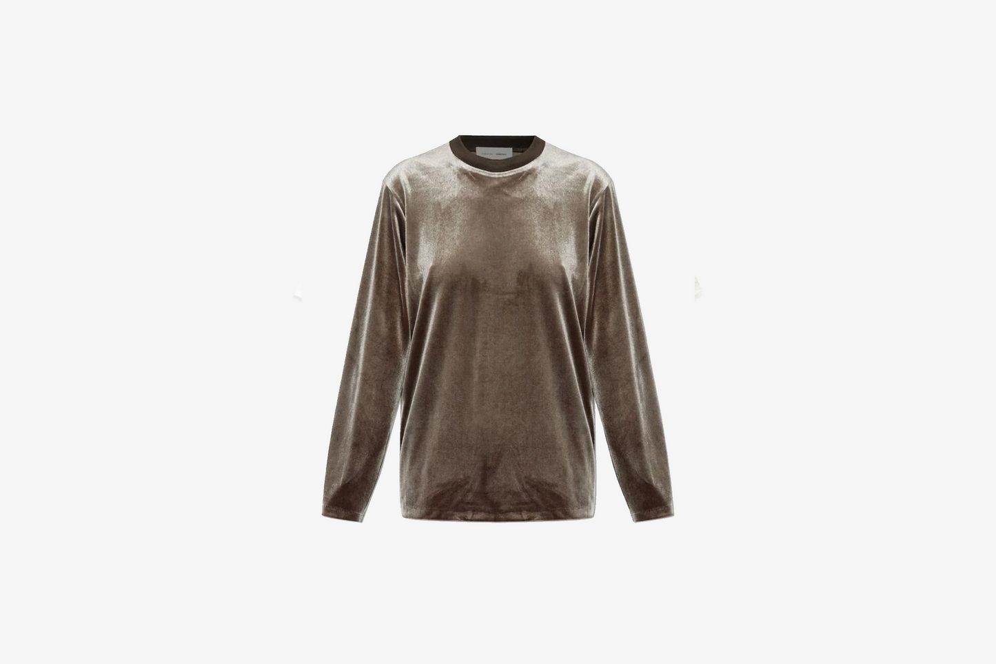 Fear of God Essentials "Velour Classic Long Sleeve Tee" W - Brown
