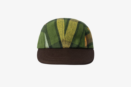 Real Bad Man " Work Flanne"l 4 Panel Hat -  Green / Brown