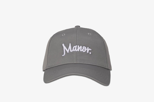 Manor X Taylor Made "Manor Script Dad Golf Hat" - Grey / White