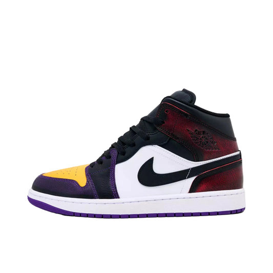 Air Jordan "1 Mid SE" Mens - True Red / Black / White