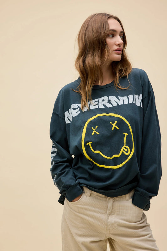 Daydreamer "Nirvana Nevermind Smiley" LS W - Black