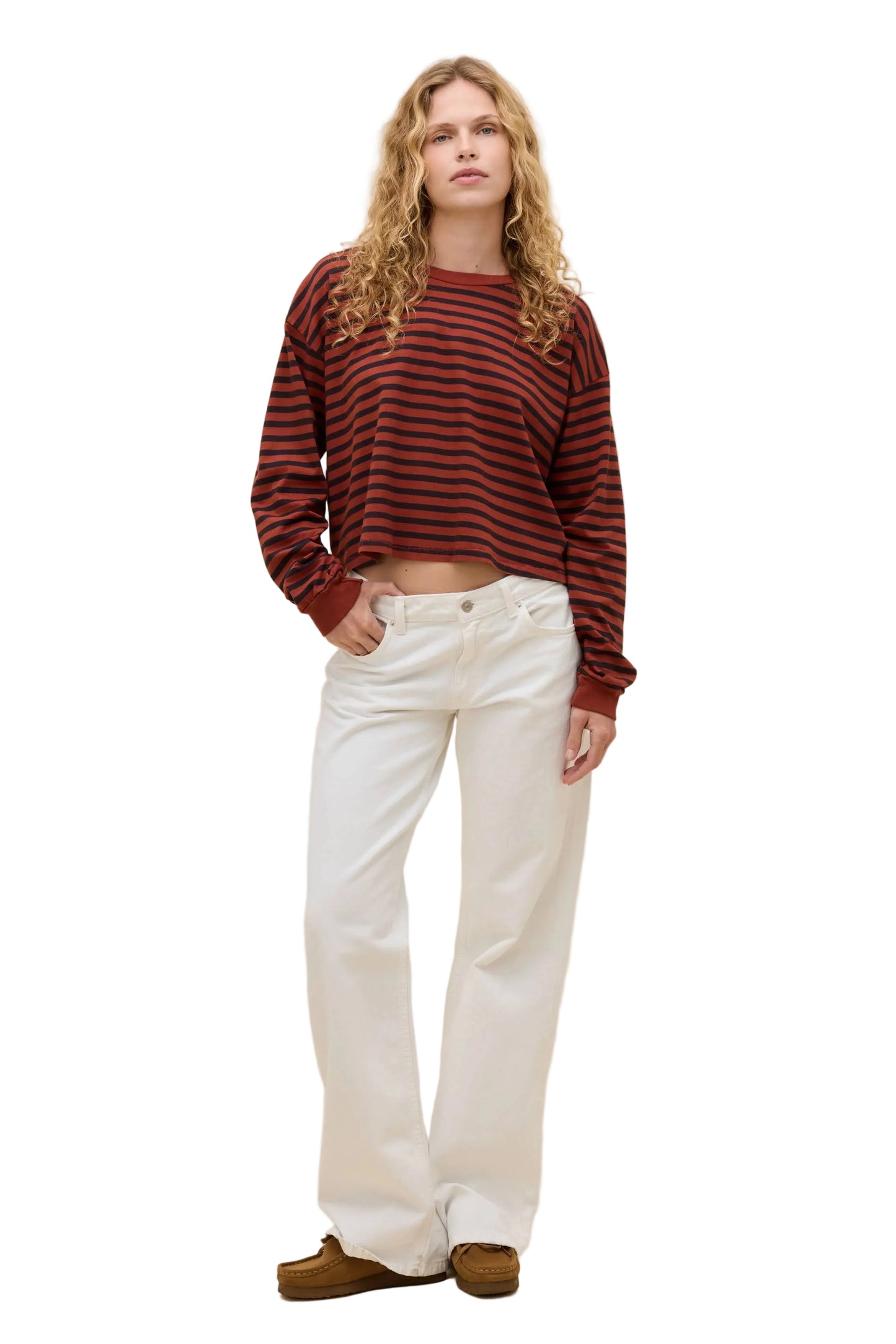 Daydreamer "Stripe Meet & Greet Long Sleeve" Womens - Canyon Stripe