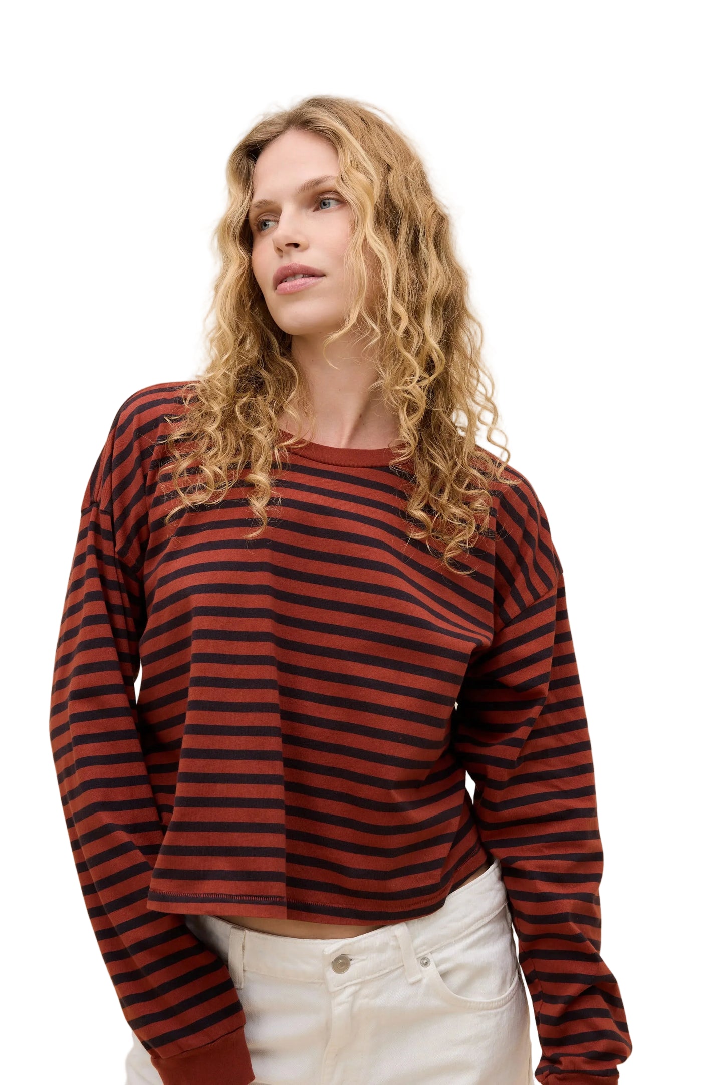 Daydreamer "Stripe Meet & Greet Long Sleeve" Womens - Canyon Stripe