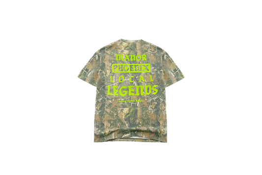 Manor Kids "Local Legends" T-Shirt - Tree Camo / Safety Yellow