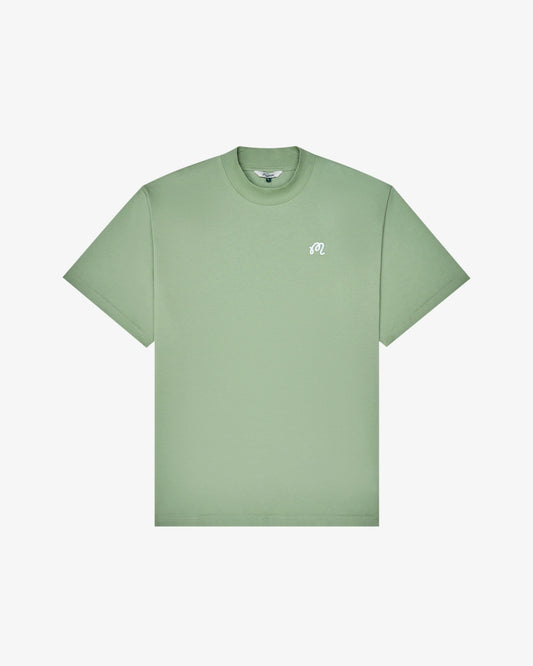 Malbon "Mare Mockneck Tee" Mens - Seafoam Sage