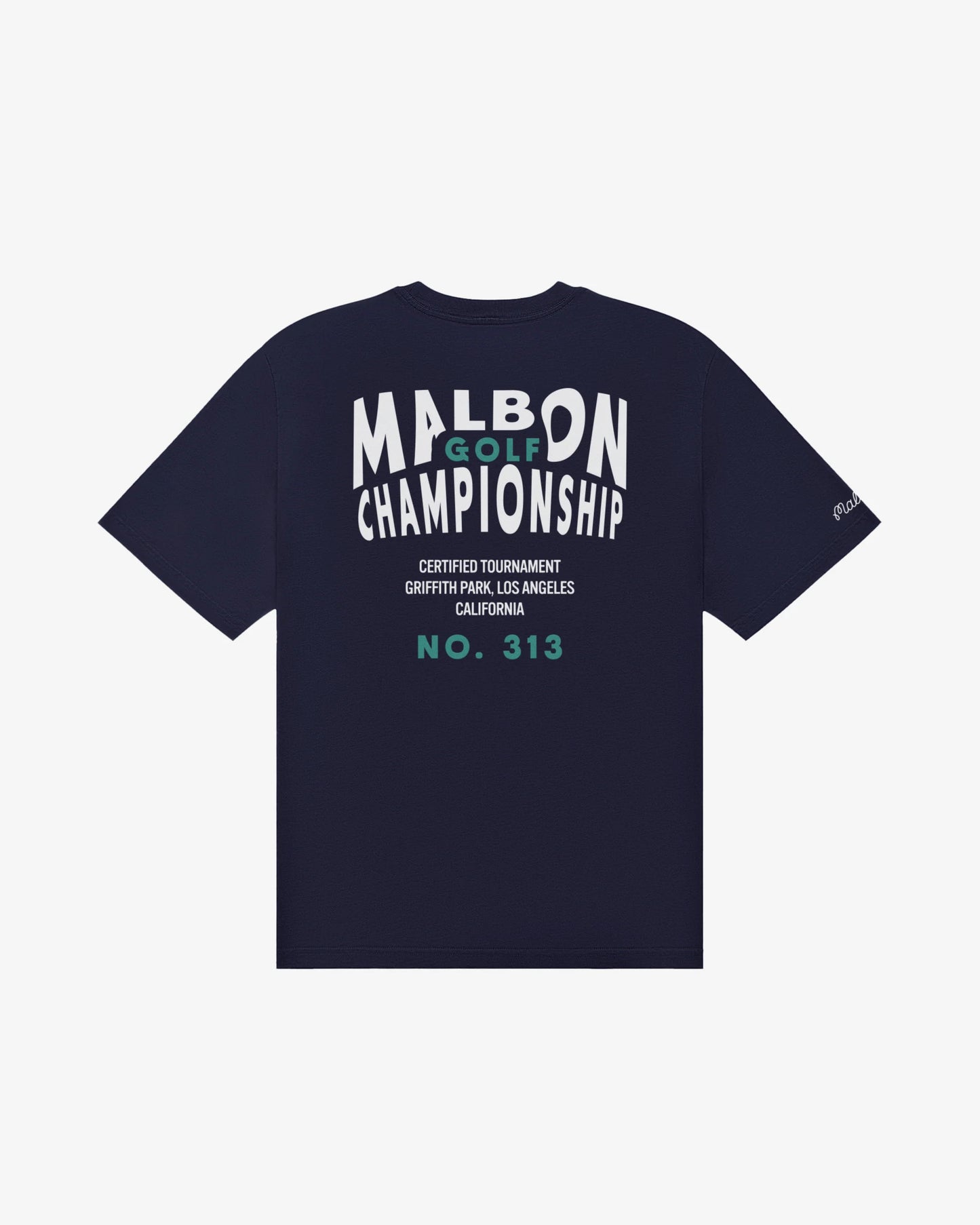 Malbon "Bermuda Championship Tee" Mens - Midnight