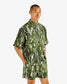 Malbon "Pine Inkwash Windshirt" Mens - Olive Inkwash