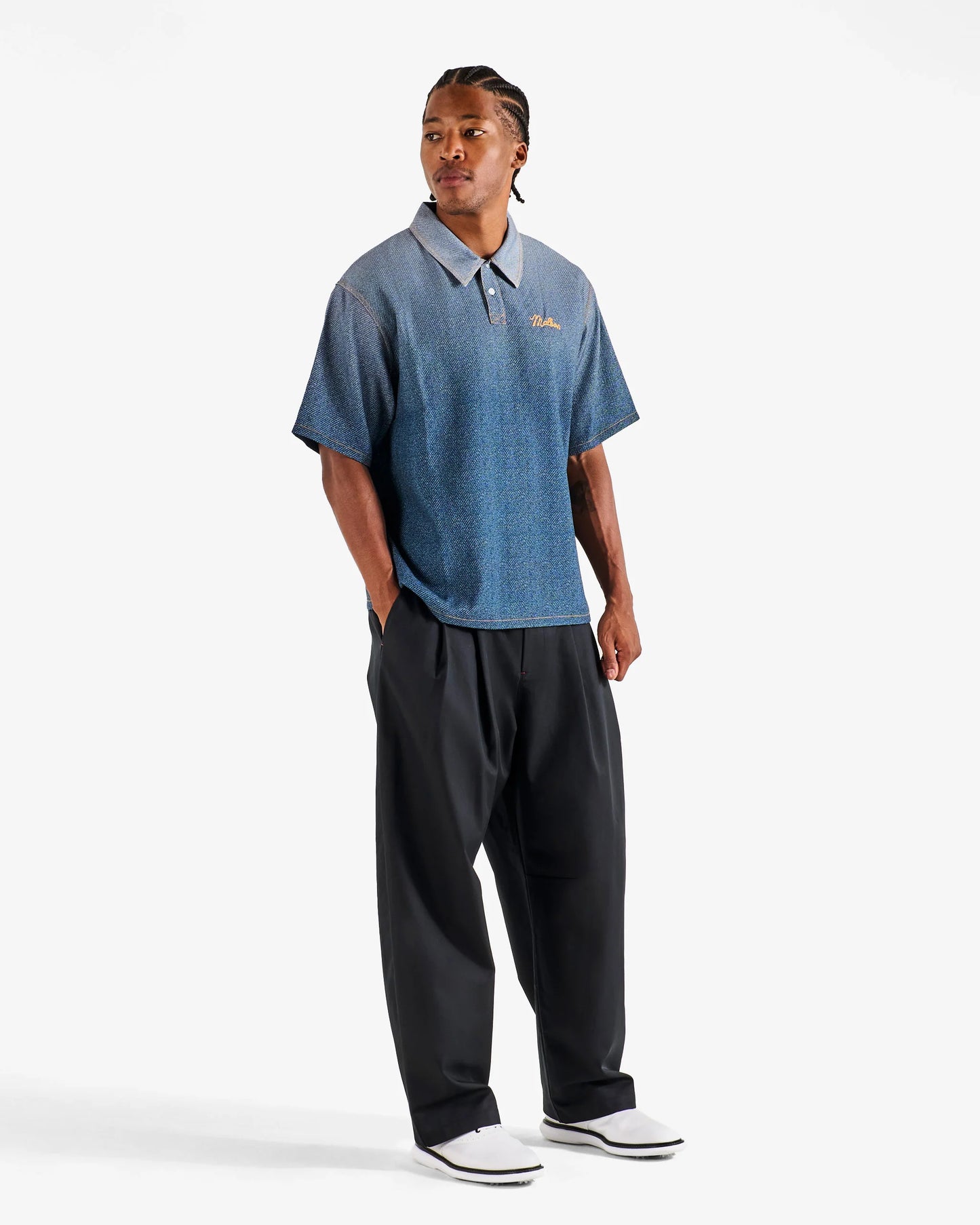 Malbon "Ironfade Polo" Mens - Dusty Navy