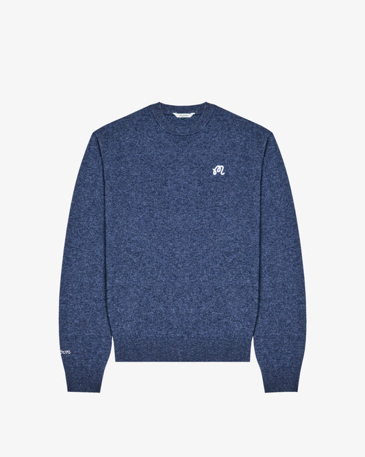 Malbon "M Script Sweater" Mens - Navy