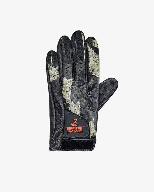 Malbon "Tour Divot Camo Golf Glove" Mens - Bark Camo