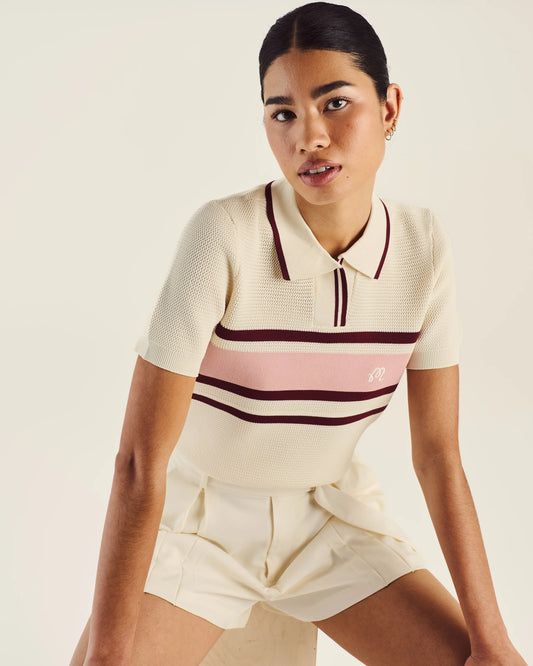 Malbon "Carina SS Polo" W - Ivory