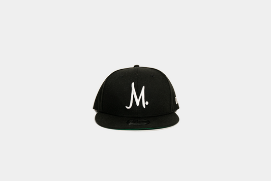 New Era x Manor "M" Snapback Hat - Black / White