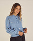 Malbon "Naomi Blossom Polo" Womens - Blue Shadow