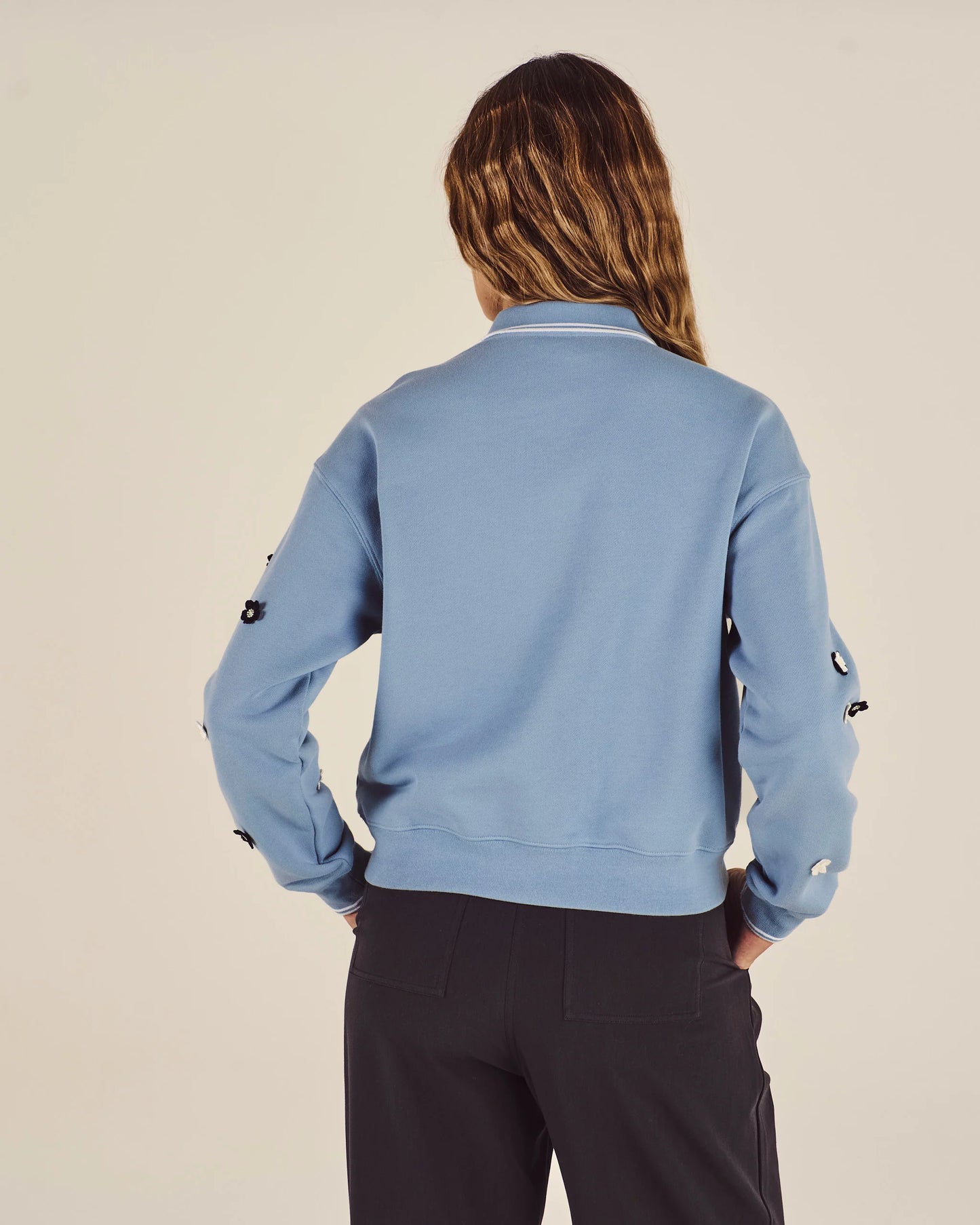 Malbon "Naomi Blossom Polo" Womens - Blue Shadow