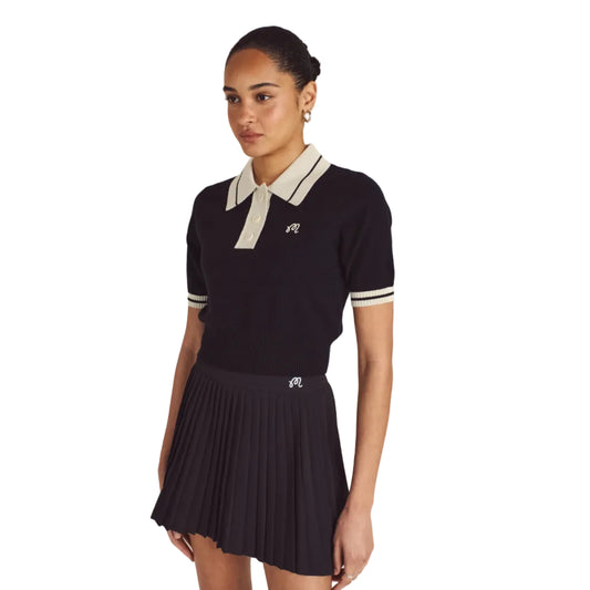 Malbon "Mikayla Knit Polo" Womens - Black