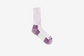 Manor "Performance Crew Sock" -  White / Purple Punch