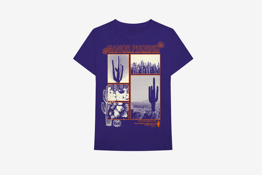 Manor "Saguaro Summer Digital Landscape 2.0 " T-Shirt M - Purple / Orange