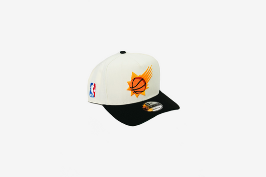 New Era x  Manor "Phoenix Suns Upside Down Snapback" Hat - Cream / Black / Orange