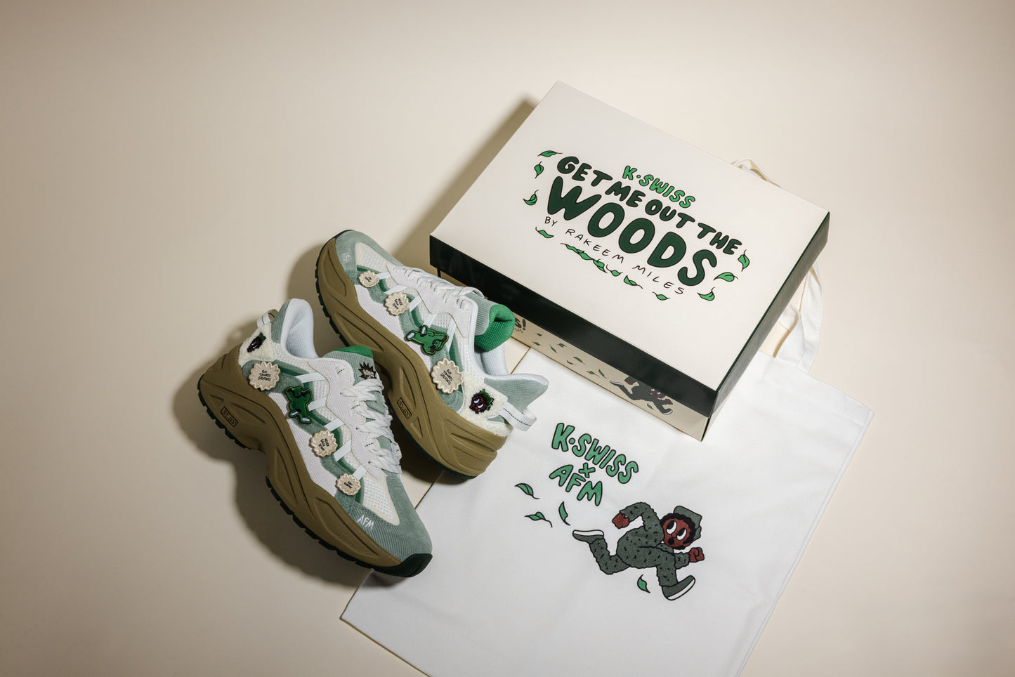 K-Swiss "Marina RMX x Rakeem Miles" M - Smoke Green / Mountain View