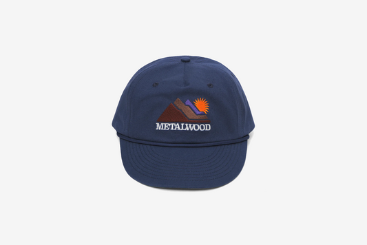 Metalwood Studio "Sunshine 5-Panel Rope Snapback Hat"- Navy