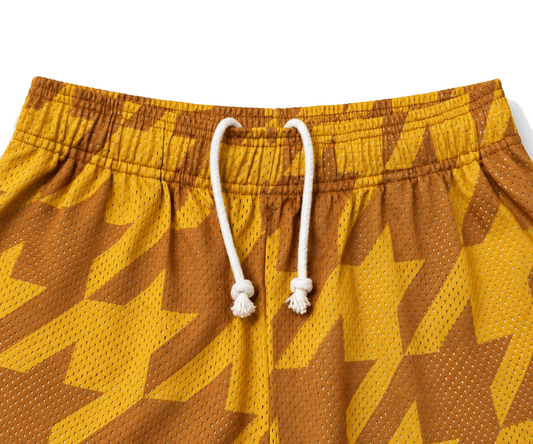 Manor "Mill Avenue Short " Mens - Houndstooth Gold