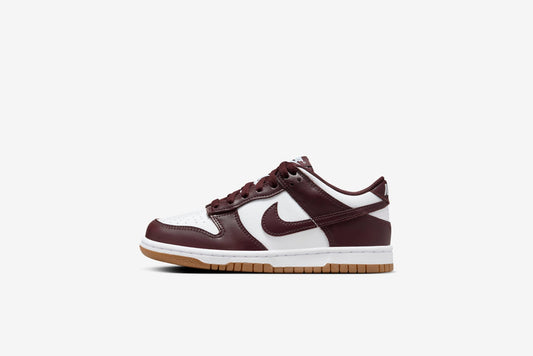 Nike "Dunk Low" GS  - White / Burgundy Crush