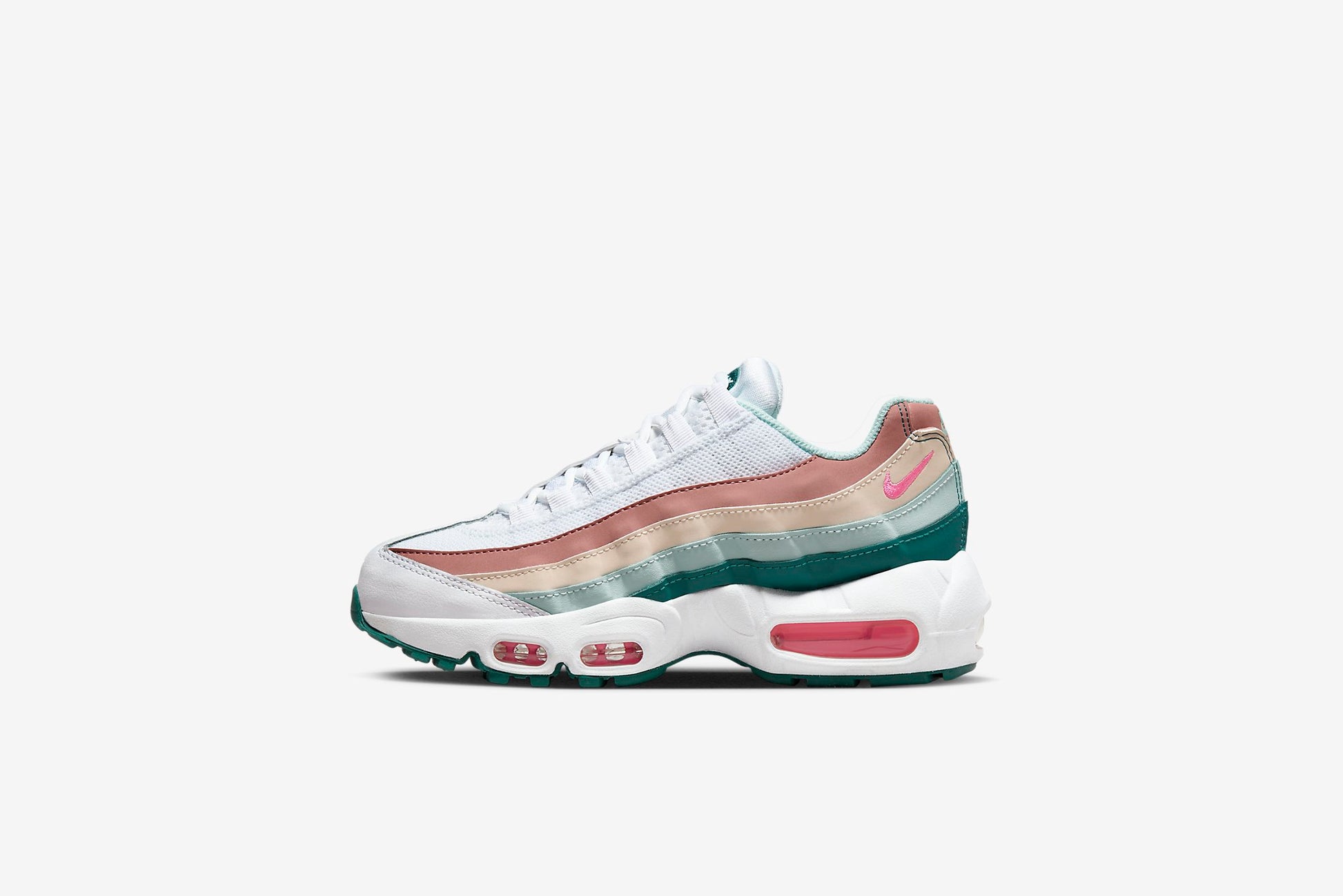 Nike air max 95 white and pink Clearance