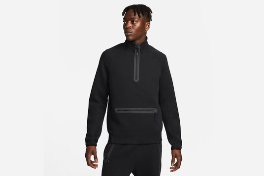 Nike "Sportswear Tech Fleece Men's 1/2-Zip Sweatshirt" M -  Black