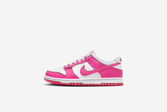 Nike "Dunk Low" GS - White / Laser Fuchsia