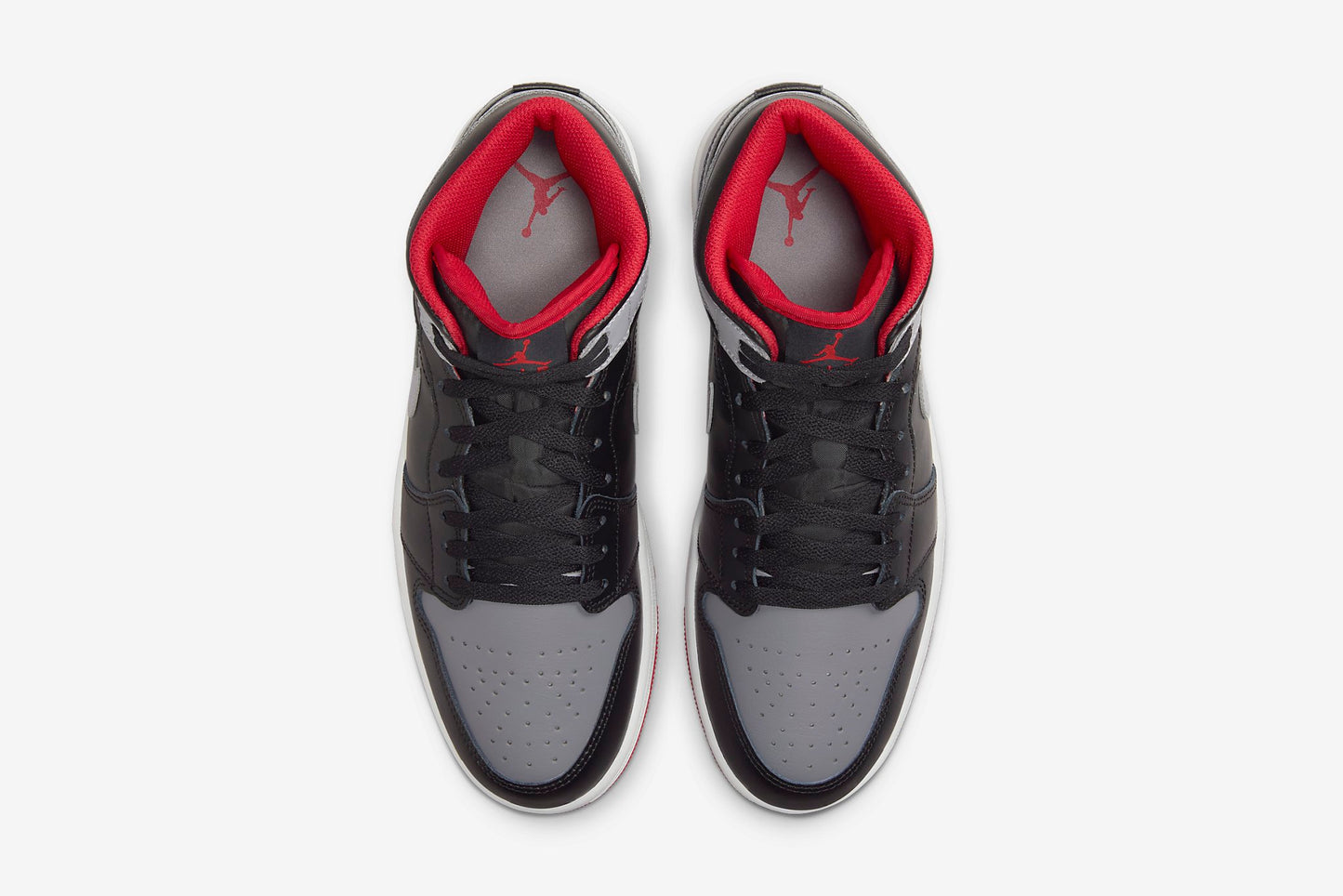 Air Jordan "1 Mid" M - Black / Cement Grey / Fire Red